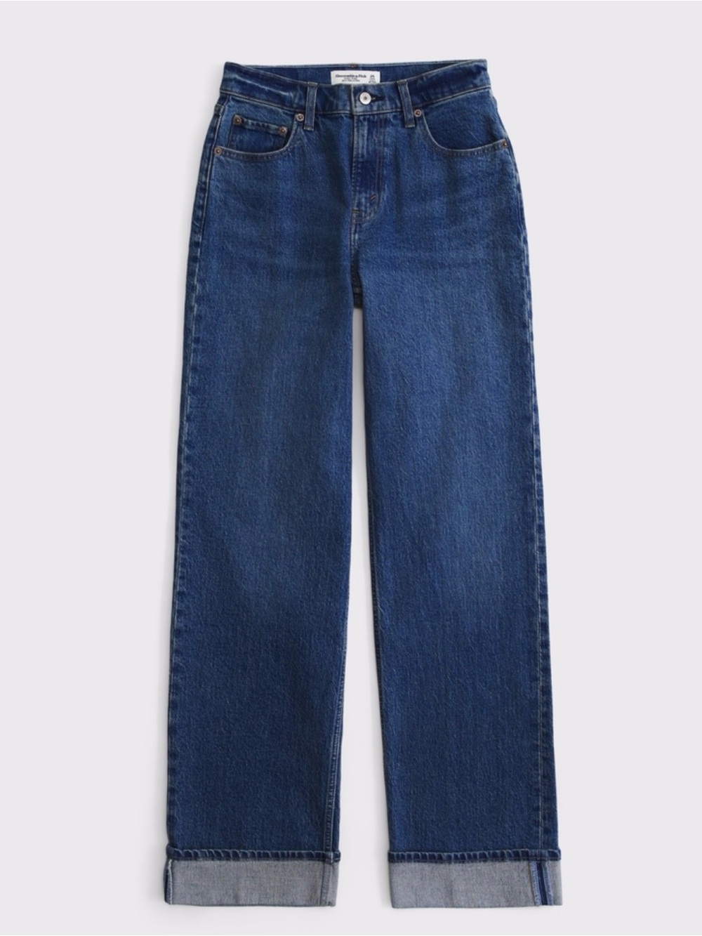 Abercrombie the 90s relaxed jean high-rise dark cuff
